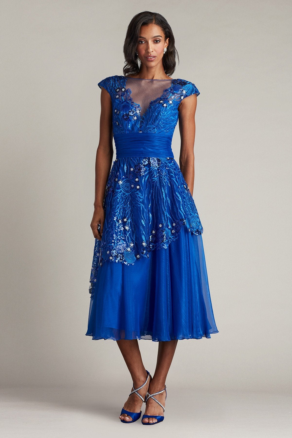 Brighton Sea Embroidered Midi Dress