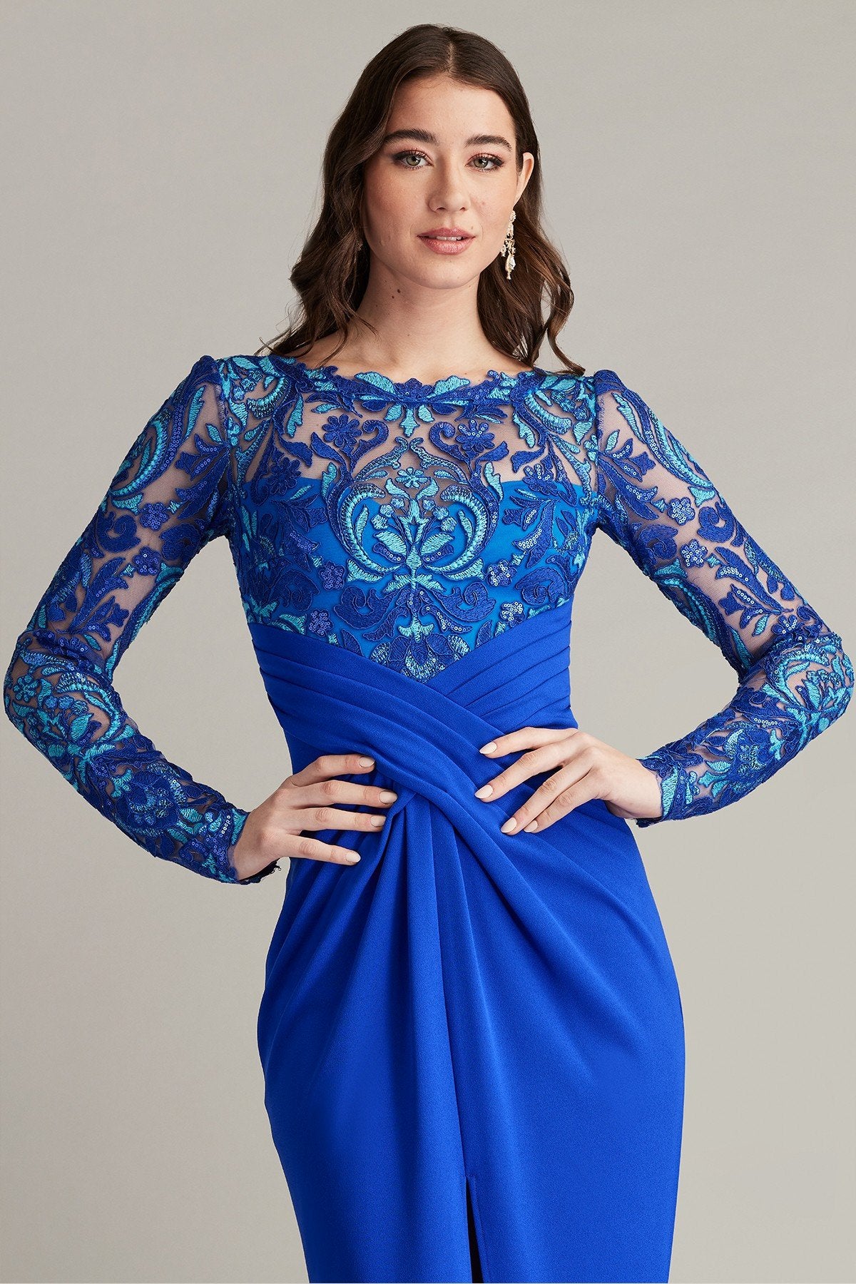 Denton Crisscross Draped Midi Dress