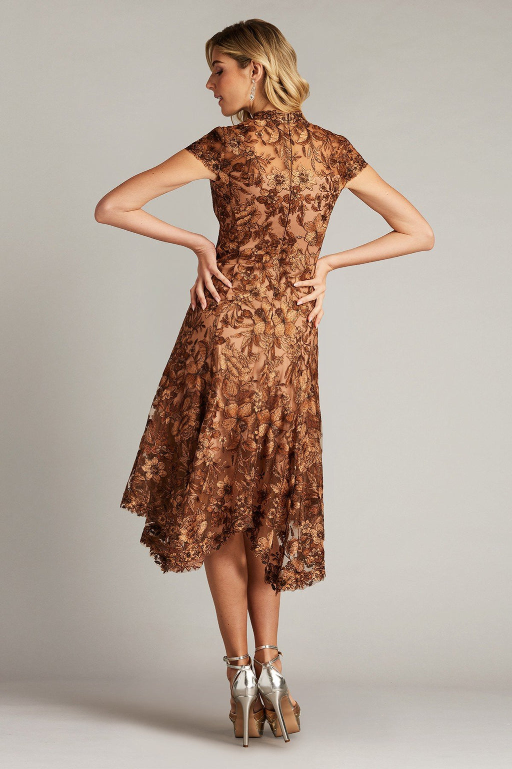 Fauna Embroidered Handkerchief Hem Dress