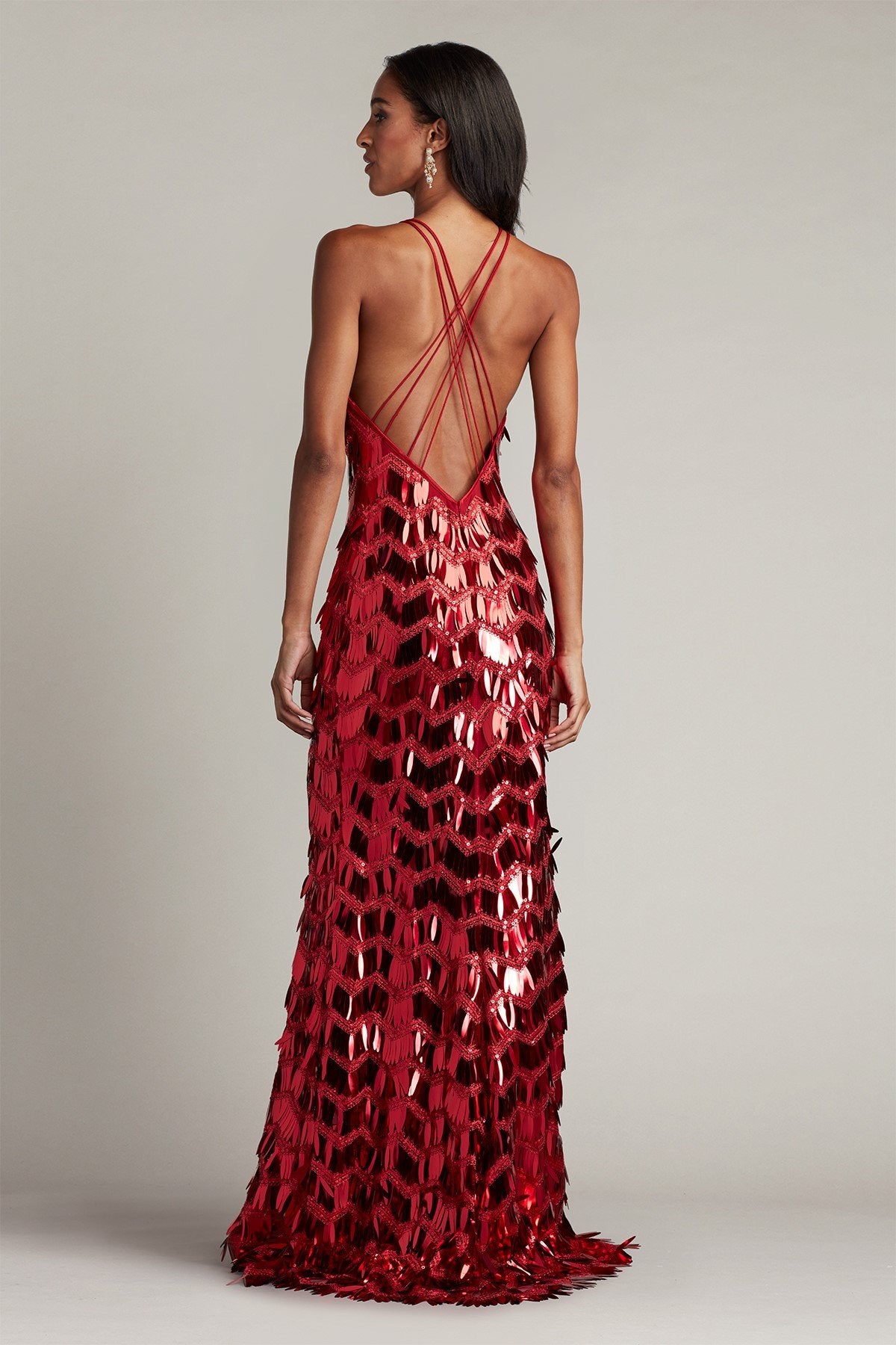 Madysin Sequin Fringe Gown
