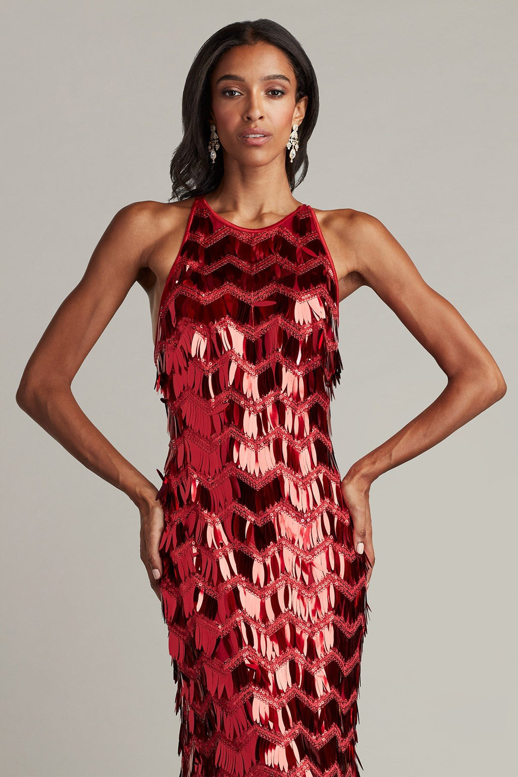 Madysin Sequin Fringe Gown