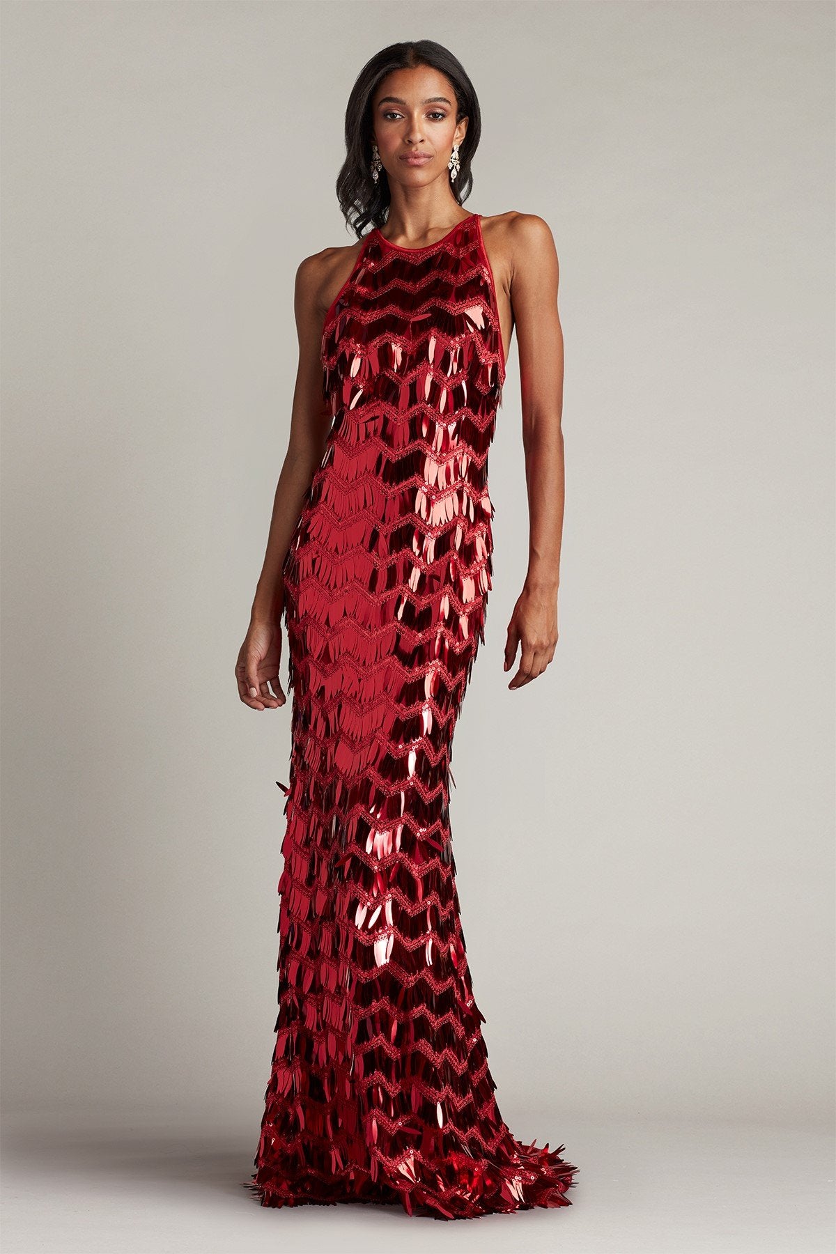 Madysin Sequin Fringe Gown