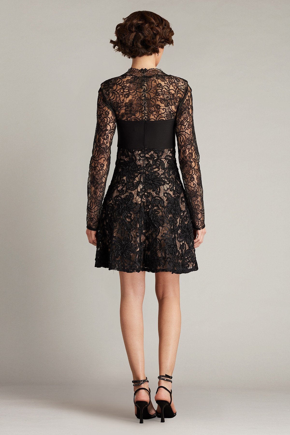 Sayda Embroidered Lace Mini Dress