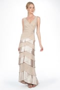 Tiered Gown in Champagne