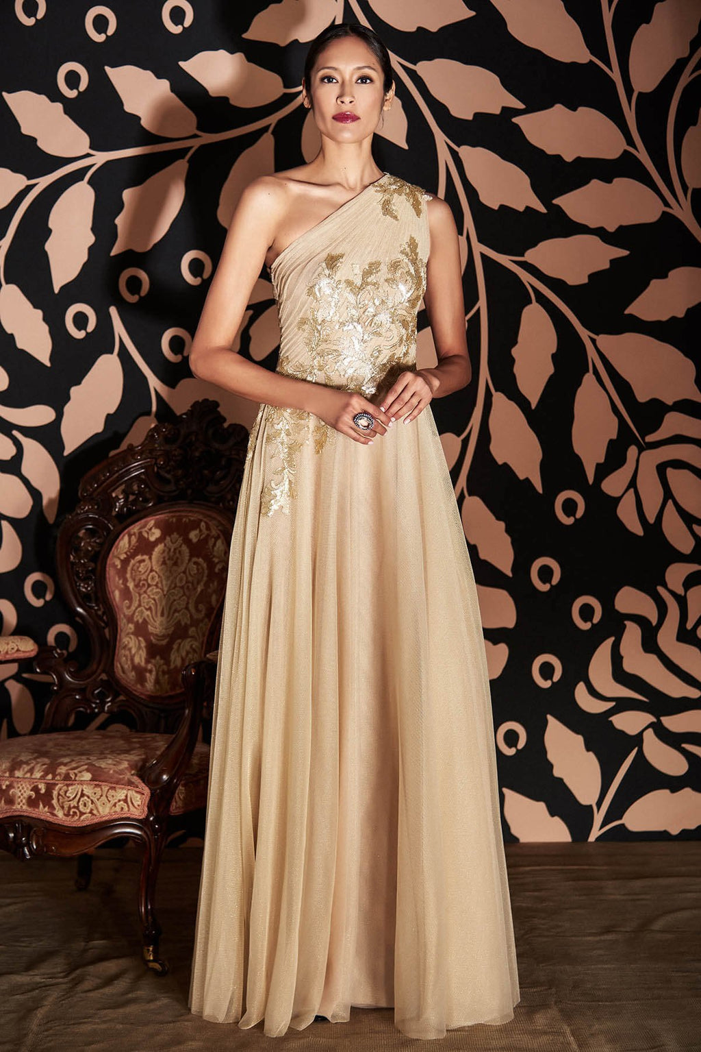 Vesper One-Shoulder Sequin Tulle Gown Tadashi Shoji Official Online Boutique Vesper One-Shoulder Sequin Tulle Gown Tadashi Shoji Official Online Boutique