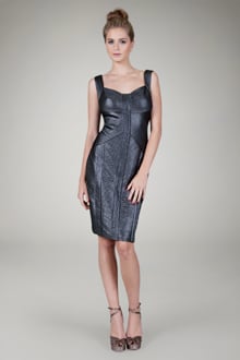 Metallic Pintuck Dress in Shadow