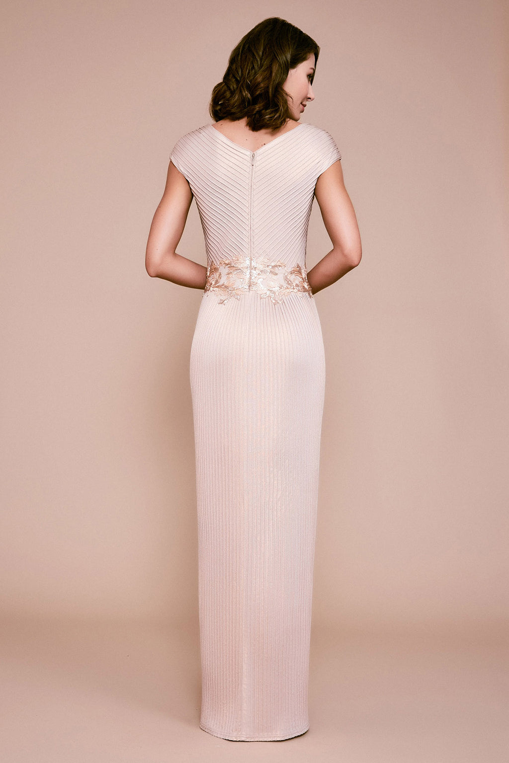 Tadashi Shoji - Neoma Metallic Pintuck Gown