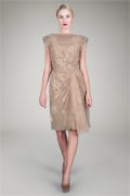 Hand Cut Floral Cocktail Dress in Willow