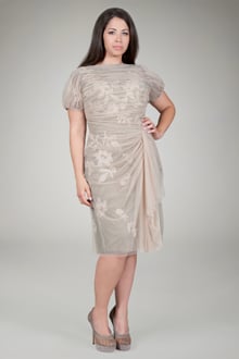 Hand Cut Floral Cocktail Dress in Willow