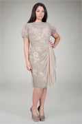 Hand Cut Floral Cocktail Dress in Willow