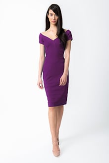 Off Shoulder Dress in Begonia