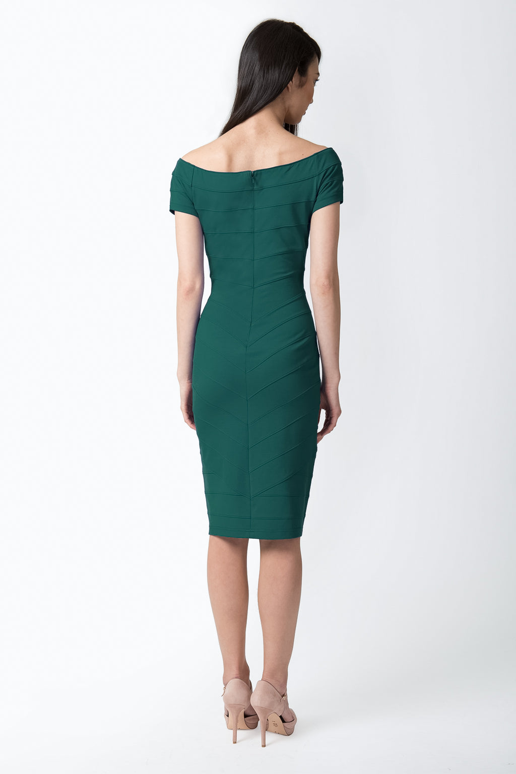 Off Shoulder Dress in Elm
