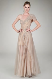 Hand Cut Floral Evening Gown in Willow