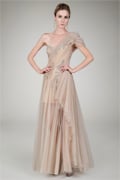 Hand Cut Floral Evening Gown in Willow