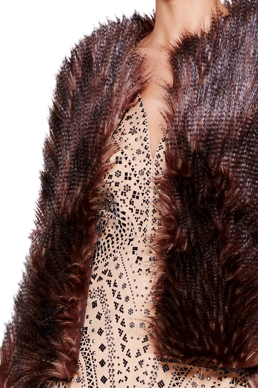 Tadashi Shoji - Lucille Faux Fur Coat