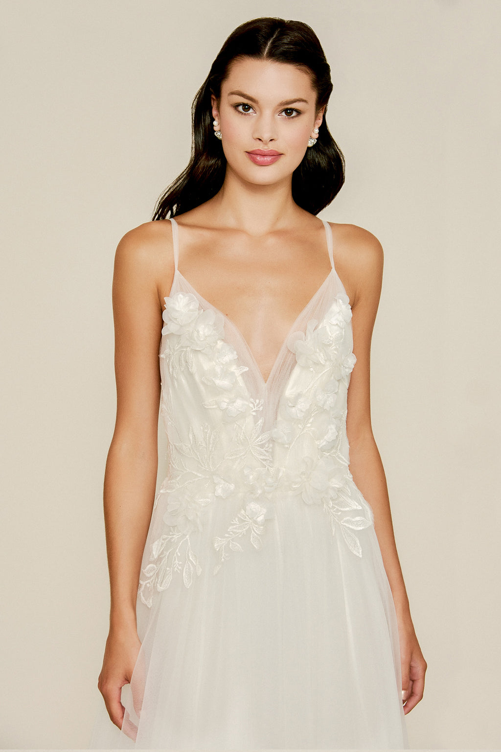 Tadashi Shoji - Conradina Tulle Applique Gown