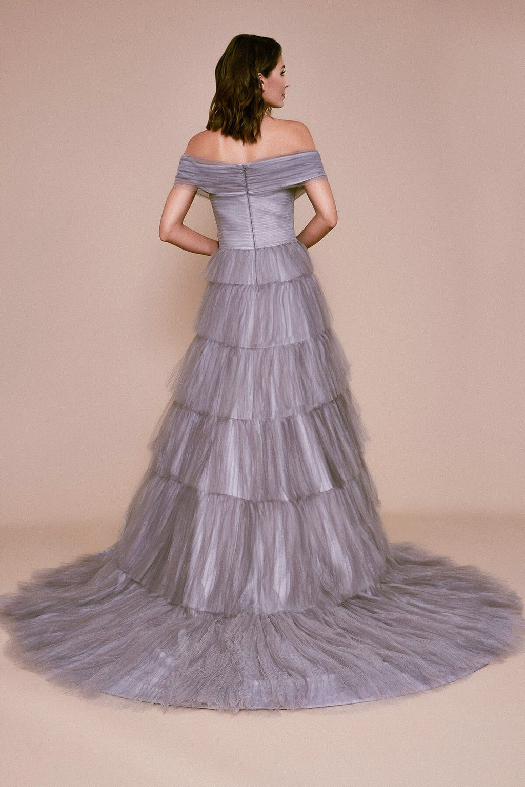 Tadashi Shoji - Taro Off-The-Shoulder Tulle Gown
