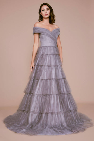 Taro Off-The-Shoulder Tulle Gown – Tadashi Shoji Official Online