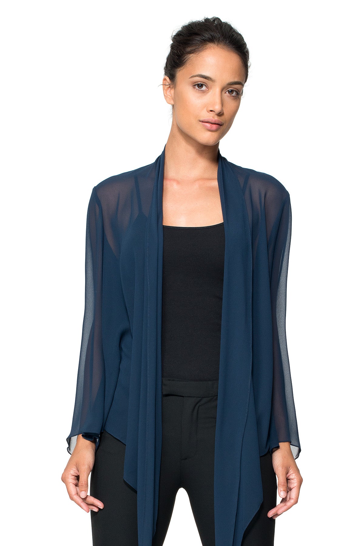 Tadashi Shoji - Georgette Tie-Front Evening Wrap