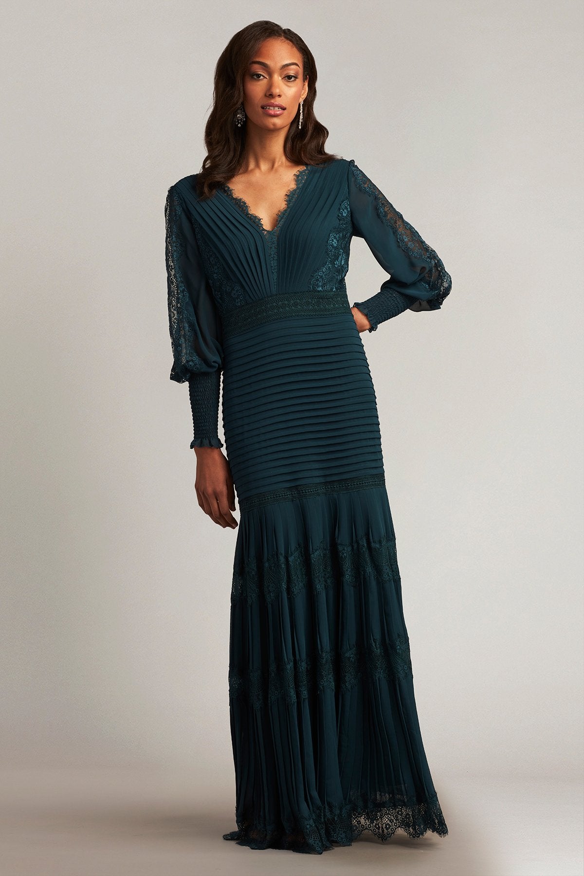 Nyssa Bishop Sleeve Gown ECLPS – Tadashi Shoji Official Online