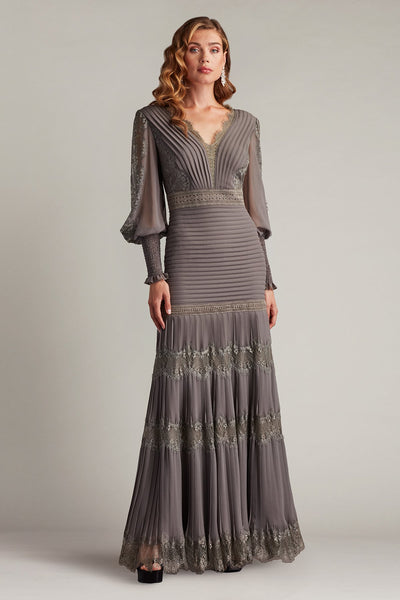 Nyssa Bishop Sleeve Gown GRPHT – Tadashi Shoji Official Online