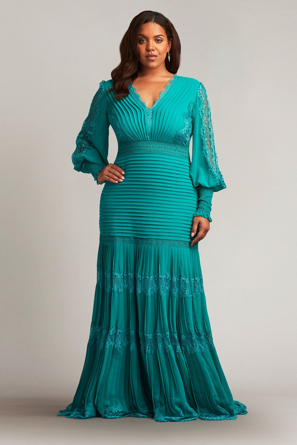 Nyssa Bishop Sleeeve Gown - PLUS SIZE
