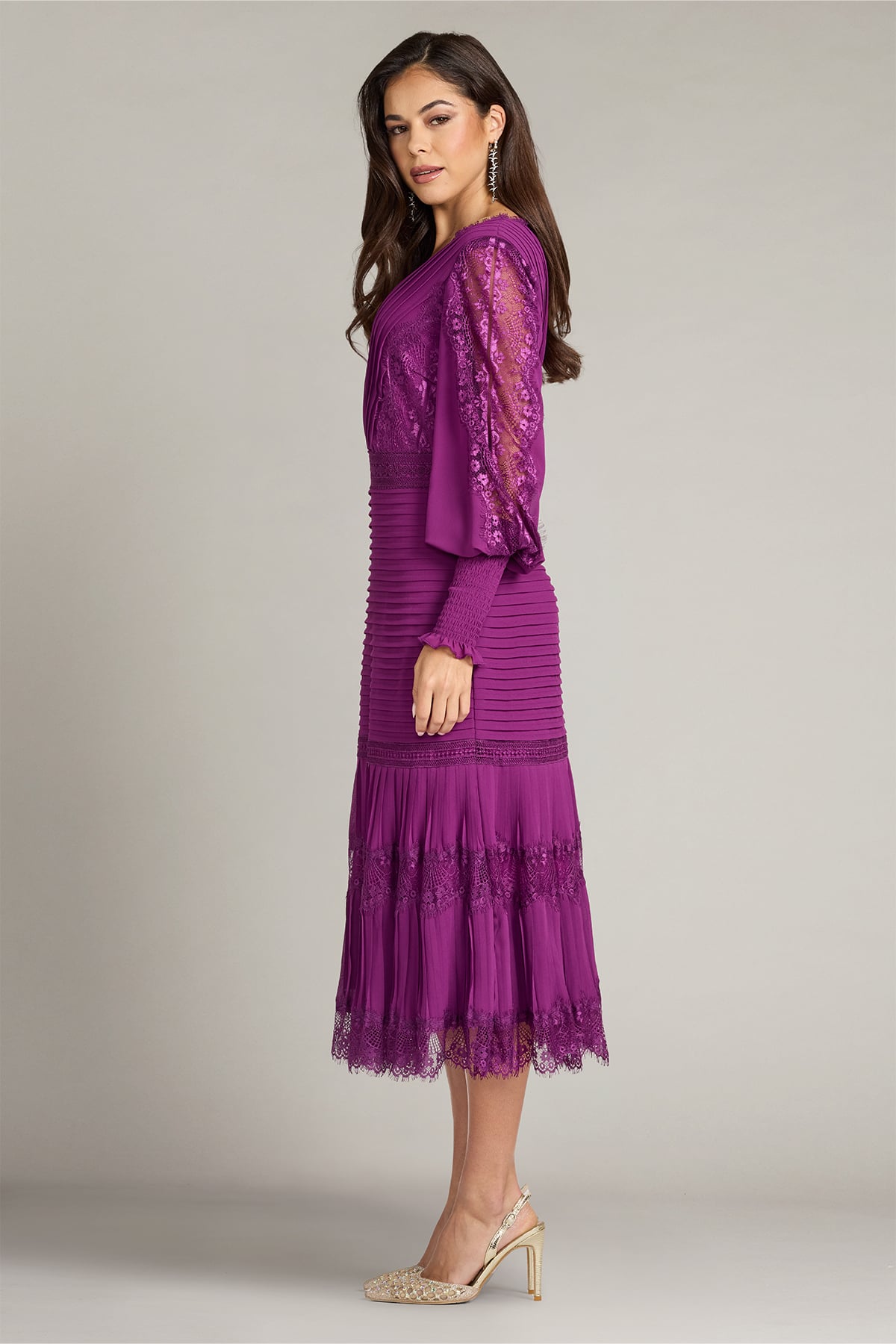 Nyssa Bishop Sleeve Dress – Tadashi Shoji Official Online Boutique