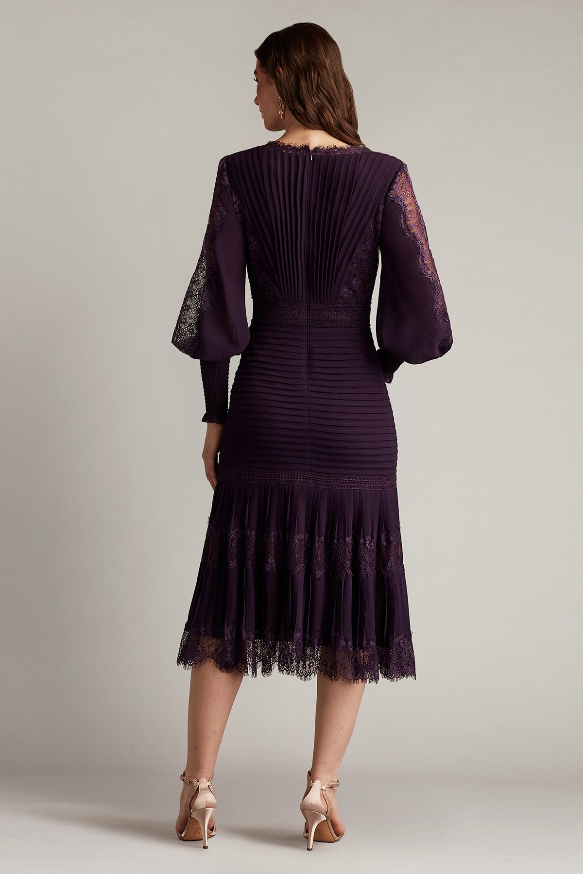 Nyssa Bishop Sleeve Dress EGGPL Tadashi Shoji Official Online Boutique Nyssa Bishop Sleeve Dress EGGPL Tadashi Shoji Official Online Boutique
