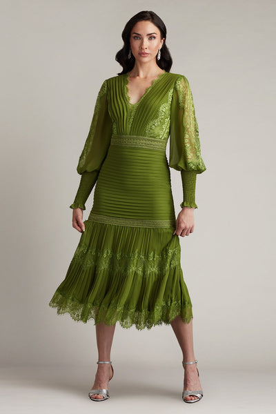 Nyssa Bishop Sleeve Dress IVY – Tadashi Shoji Official Online Boutique