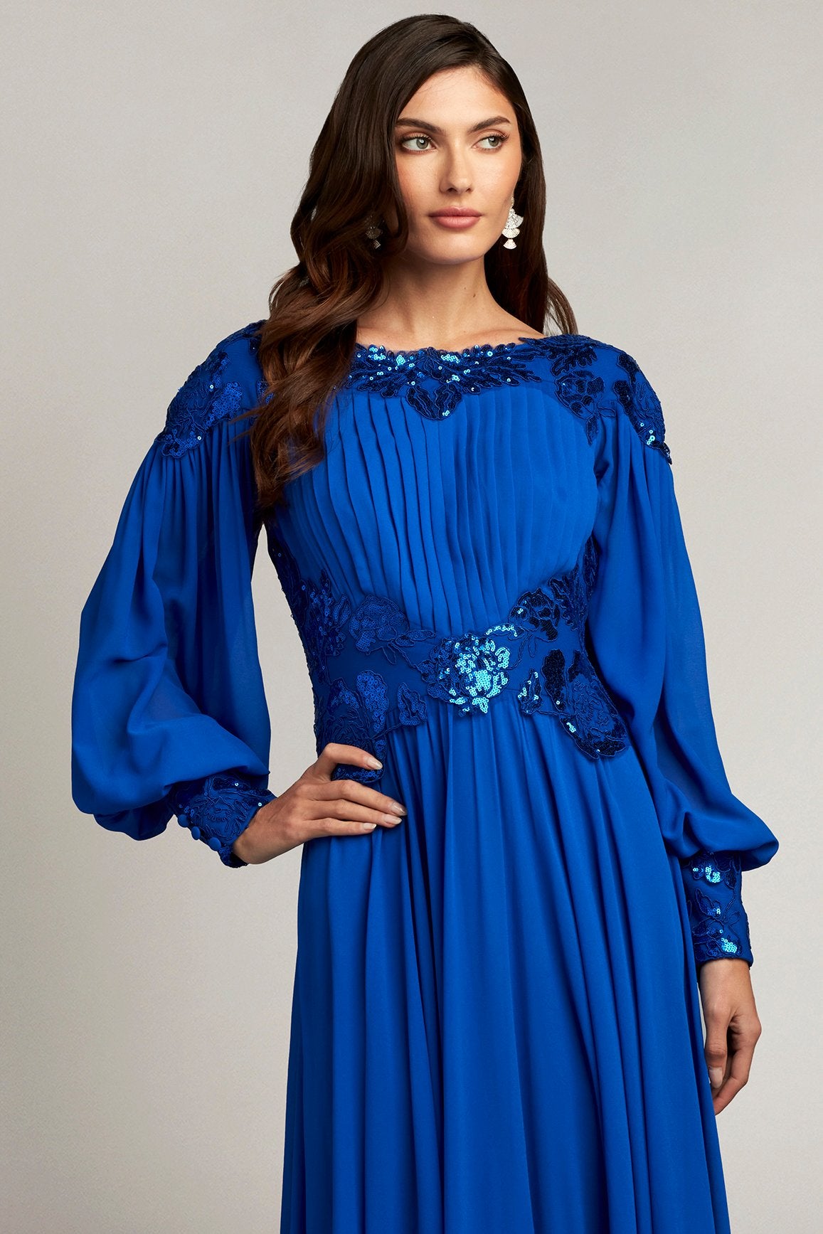 Tillet Embellished Bishop Sleeve Gown