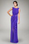 Chiffon Flounce Gown in Petunia