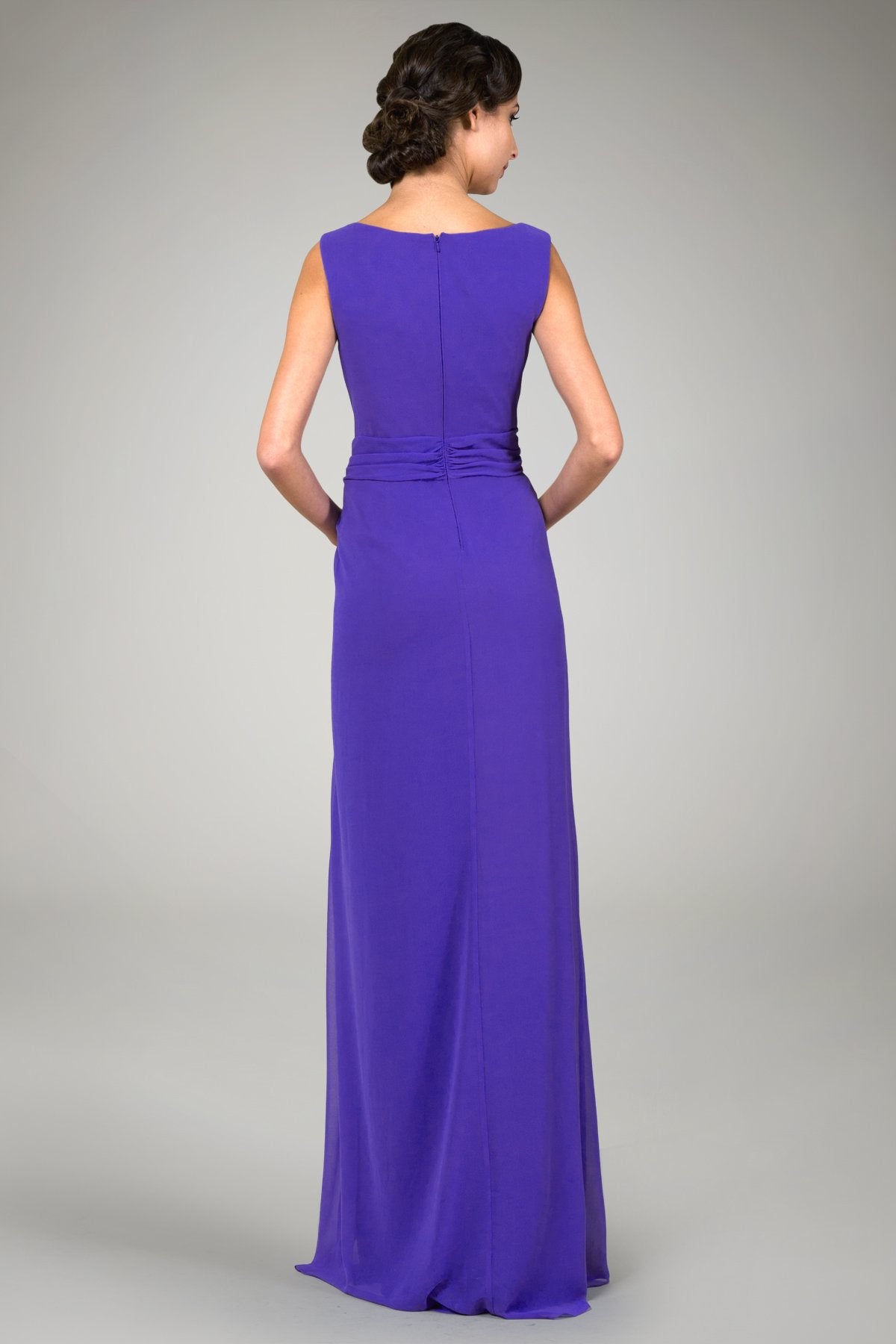 Chiffon Flounce Gown in Petunia