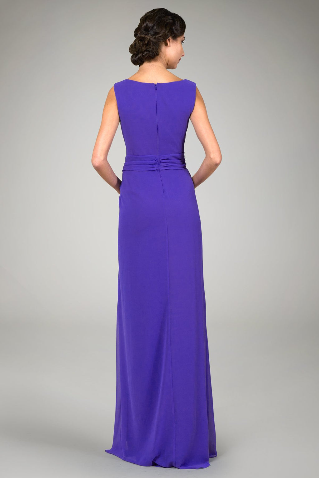 Chiffon Flounce Gown in Petunia