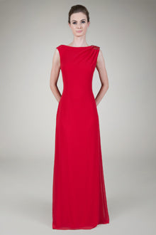 Back Drape Chiffon Gown in Flame