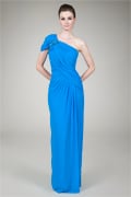 Grecian Draped Gown in Sky Blue