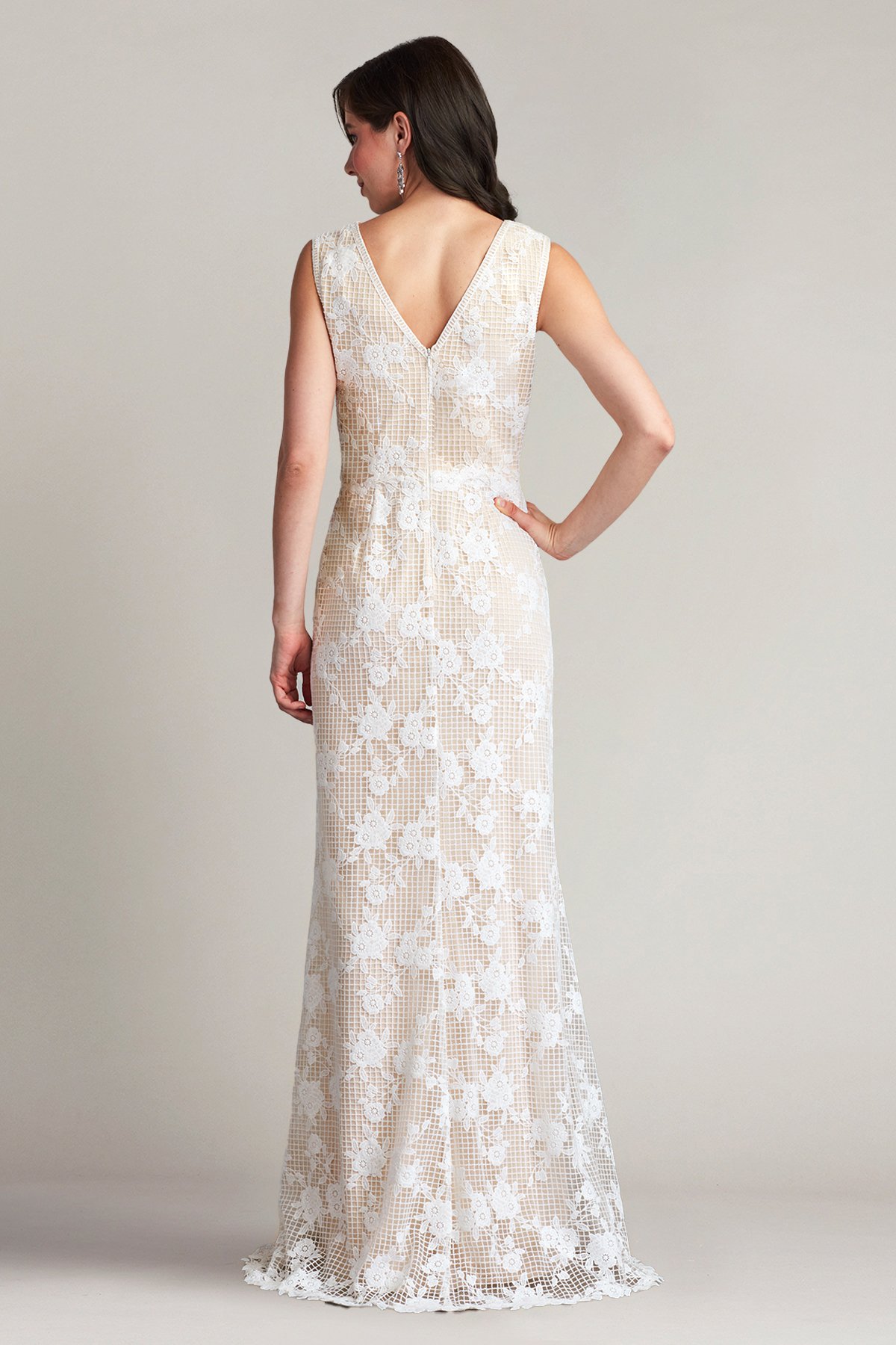 Windsor Sleeveless V-Neck Lace Gown | Tadashi Shoji Windsor Sleeveless V-Neck Lace Gown | Tadashi Shoji
