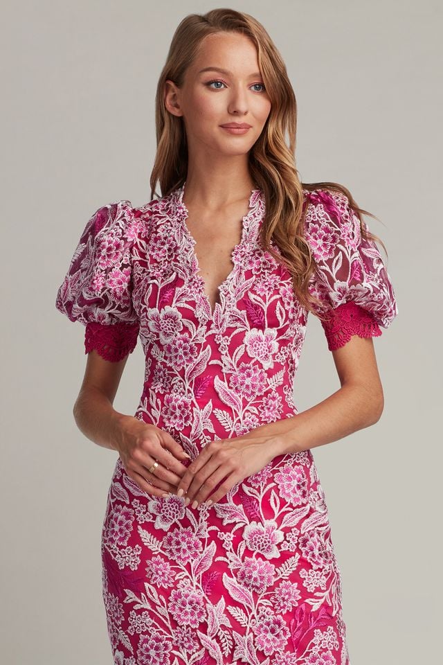 Rowan Floral Embroidered Cocktail Dress