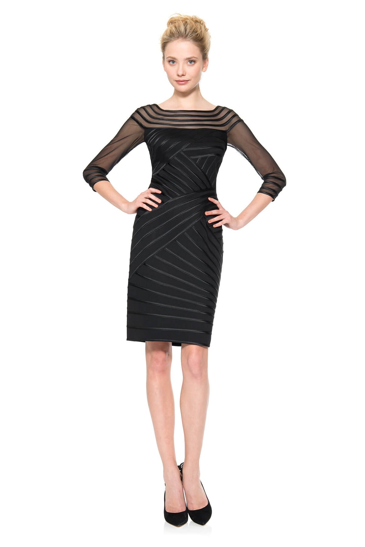 Illusion cocktail dress clearance