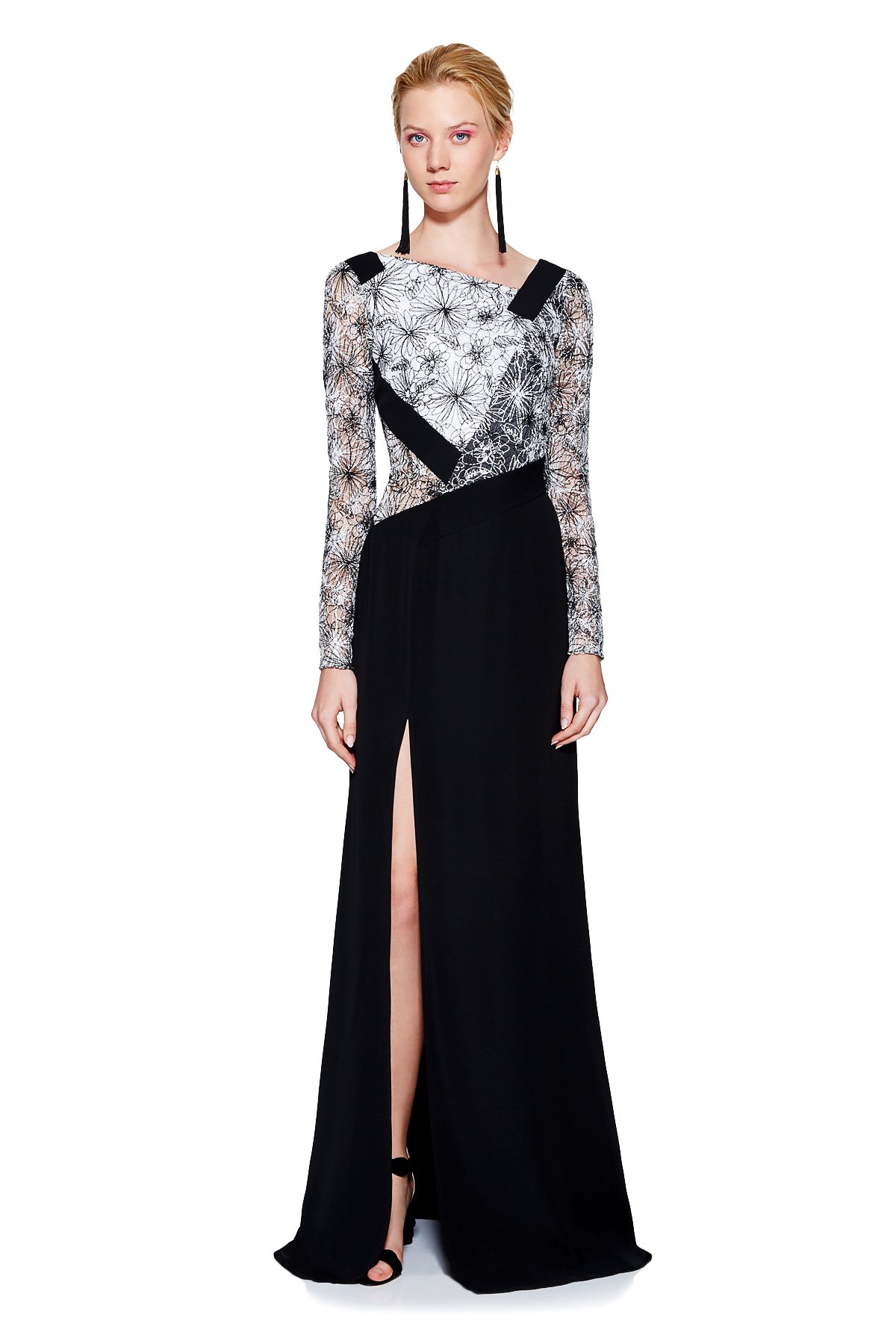 Tadashi black and white dress online
