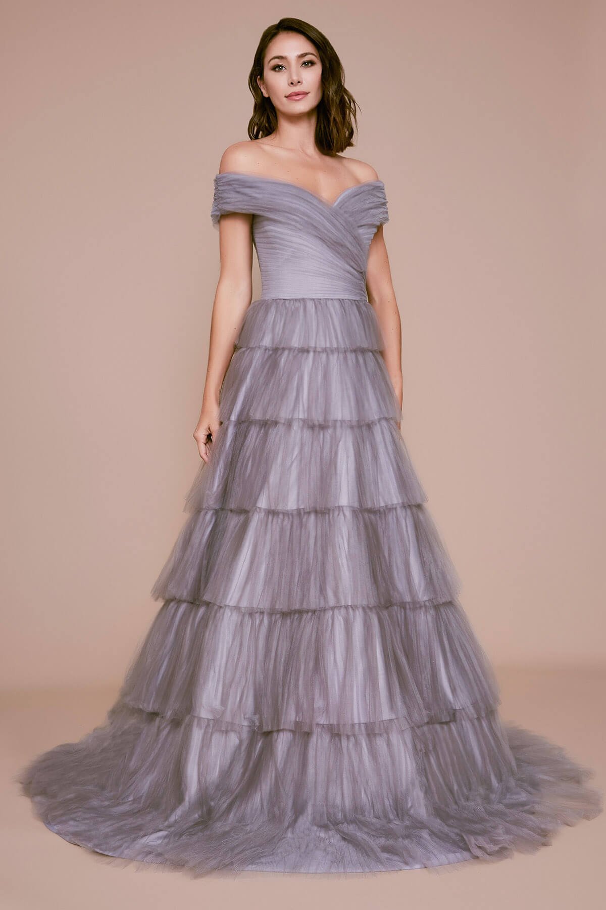 Off the shoulder tulle dress outlet