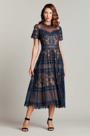 Tadashi shoji tea length dress hot sale