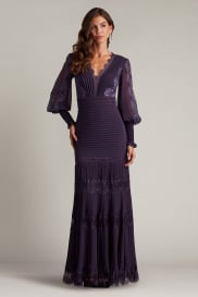 my closet / SOUFFLE SLEEVE GEORGETTE DRESS SBK