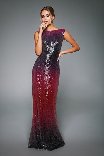 Tadashi Shoji - Satcher Ombre Sequin Gown