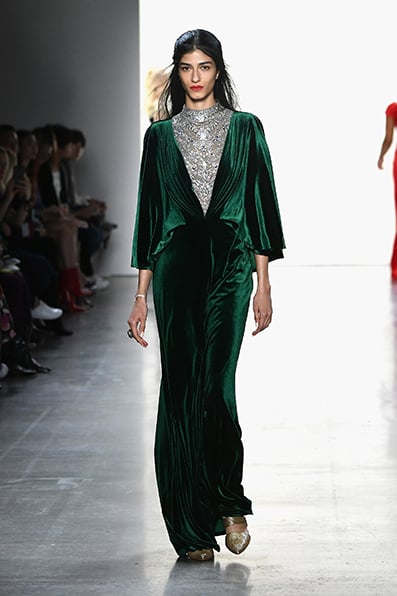 Panit Velvet Evening Gown