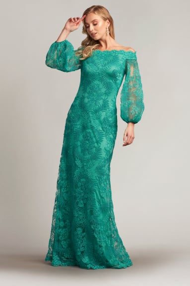 Cyphers Embroidered Bishop Sleeve Gown