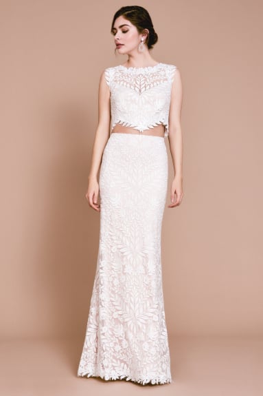 Tilly Sleeveless Bridal Crop-Top