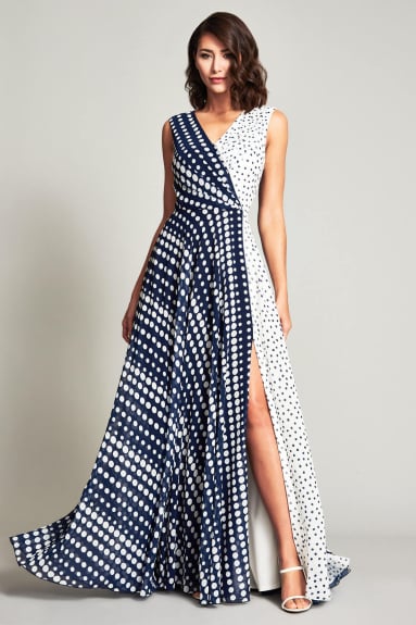 堂々スタイルアップ【TADASHI SHOJI】Patsy Cross Drape Dress Patsy Cross Drape Dress