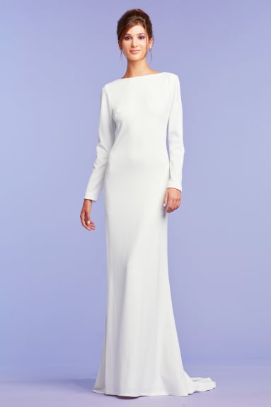 Stanton Open Back Crepe Gown