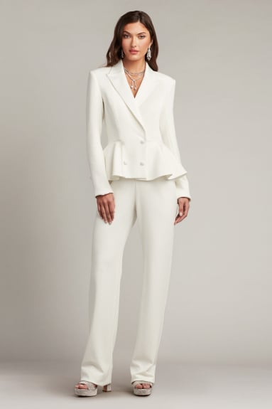 Gilles Peplum Tuxedo Bridal Jumpsuit