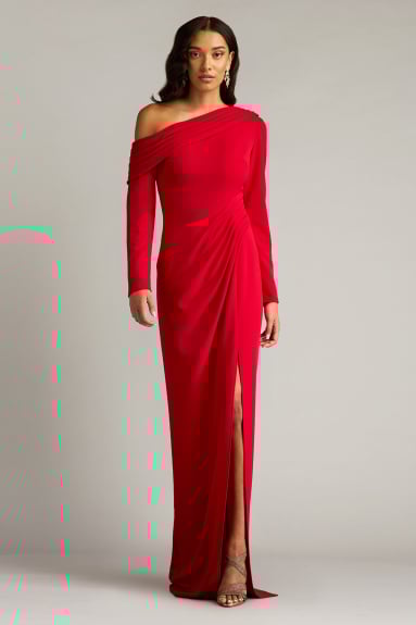 Nimue Strapless Draped Bow Gown | SHO Nimue Strapless Draped Bow Gown | SHO